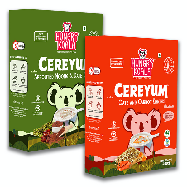 PROTEIN RICH COMBO — OATS CARROT KHICHDI + SPROUTED MOONG & DATE (7+ M
      
      
       – Hungry Koala