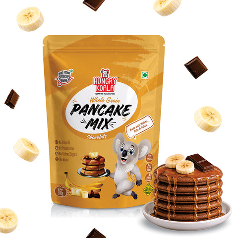 Chocolate pancake (Made with Sorghum, Oats, Moong dal, Dates & Jaggery)