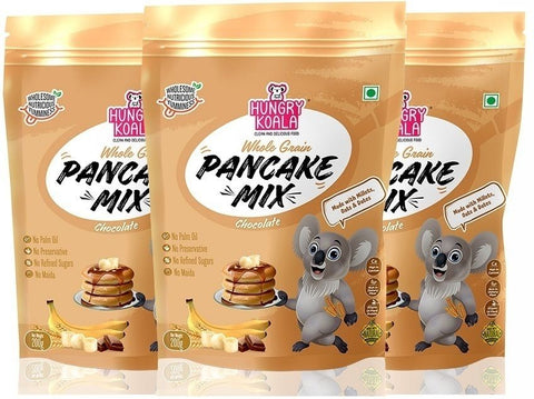 HUNGRY KOALA Chocolate Pancake(Made with Sorghum,Oats,Moongdal,Date & Jaggery)(200G Per Pack) 600 g (Pack of 3)