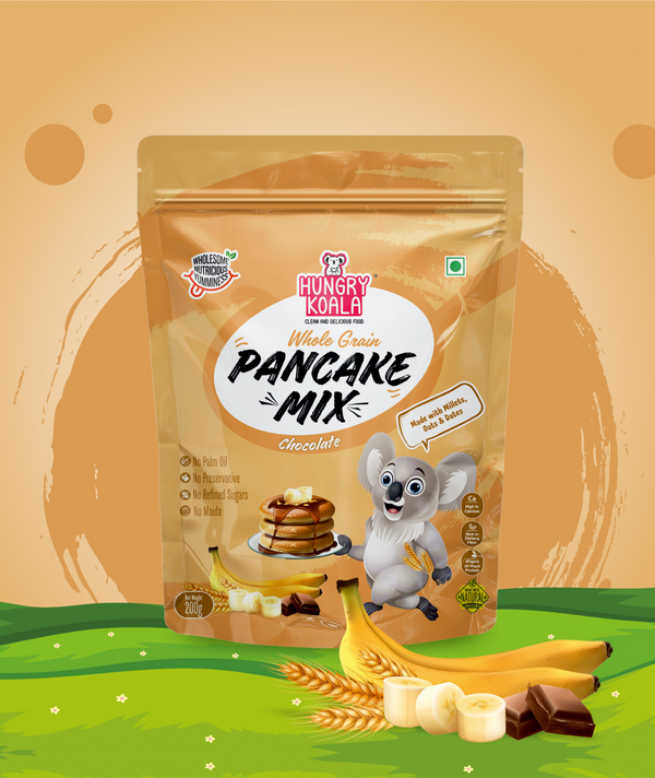 Chocolate pancake (Made with Sorghum, Oats, Moong dal, Dates & Jaggery)