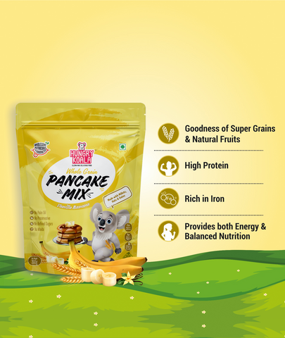 Vanilla - Banana Pancake  (Made with Sorghum, Oats, Moong dal, Dates & Jaggery)