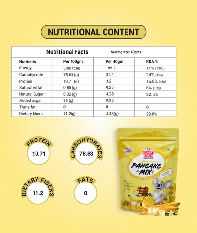 Vanilla - Banana Pancake  (Made with Sorghum, Oats, Moong dal, Dates & Jaggery)
