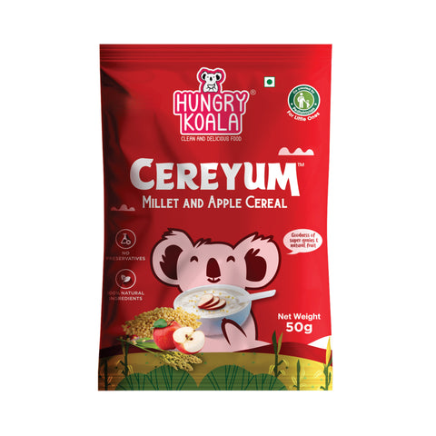 Cereyum Trial Pack – MILLET & APPLE(50g) Clean & Wholesome Cereals for Little Ones
