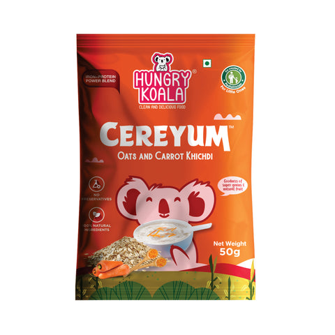 Cereyum Trial Pack – OATS & CARROT KHICHDI(50g) Clean & Wholesome Cereals for Little Ones