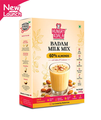Badam Milk Mix – 60% Almonds | Saffron & Cardamom | 200g
