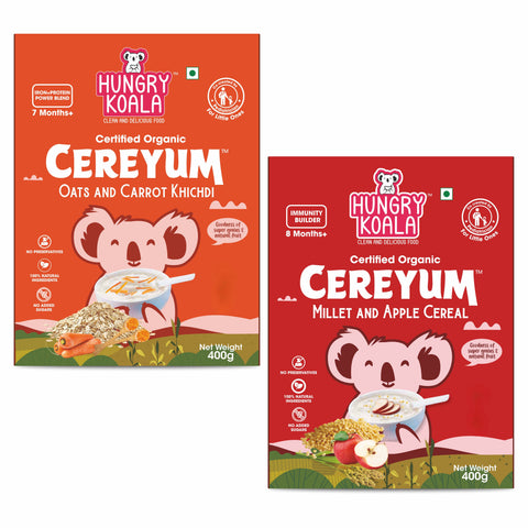 IMMUNITY BUILDER COMBO ( Oats carrot Khichdi & Millet apple cereal)