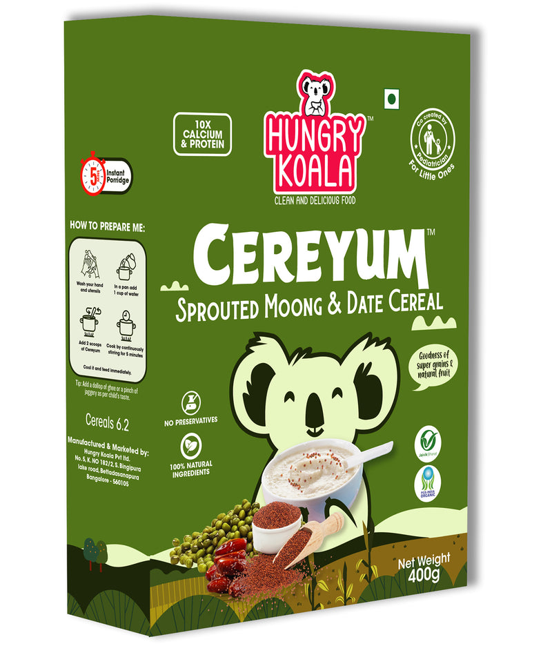 SPROUTED MOONG AND DATE CEREAL